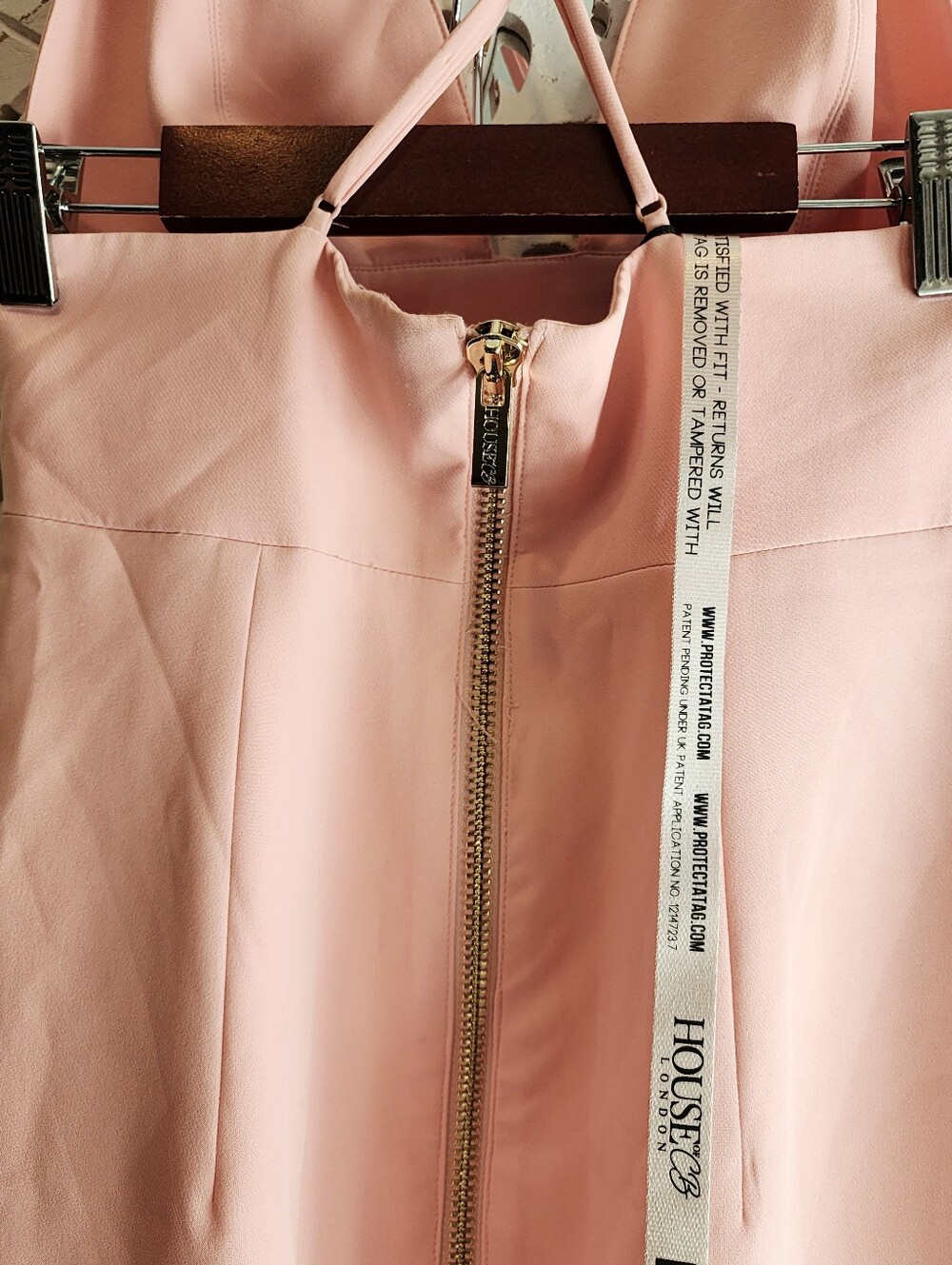 HOUSE OF CB LONDON LORE BLUSH BRALET SHAPE BODYCON DRESS NWT SIZE SMALL GLAM - Picture 7 of 16